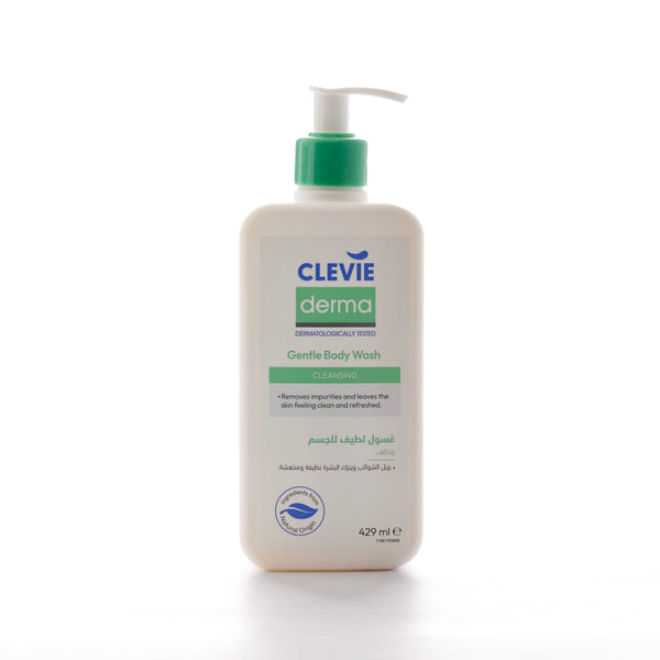 Clevie Derma Gentle Body Wash Liquid Cleanser with Olive Oil Esters 429 ml