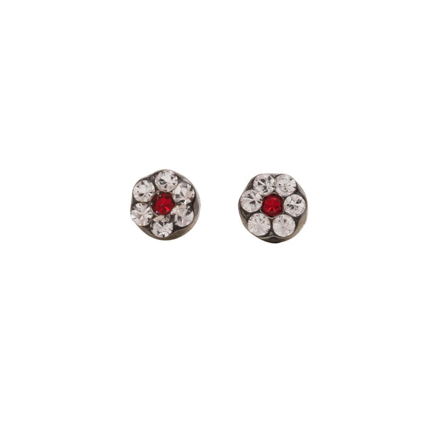 Studex Daisy Crystal Large Sterilized Stainless Steel Earrings, 24K Gold Plated, 1 Pair