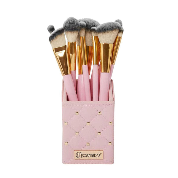 BH Cosmetics 12-Piece Makeup Brush Set Soft Synthetic Bristles Pink