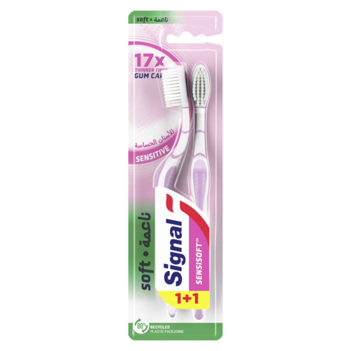 Signal Sensisoft Sensitive Toothbrush Soft Bristles 1+1 Pack