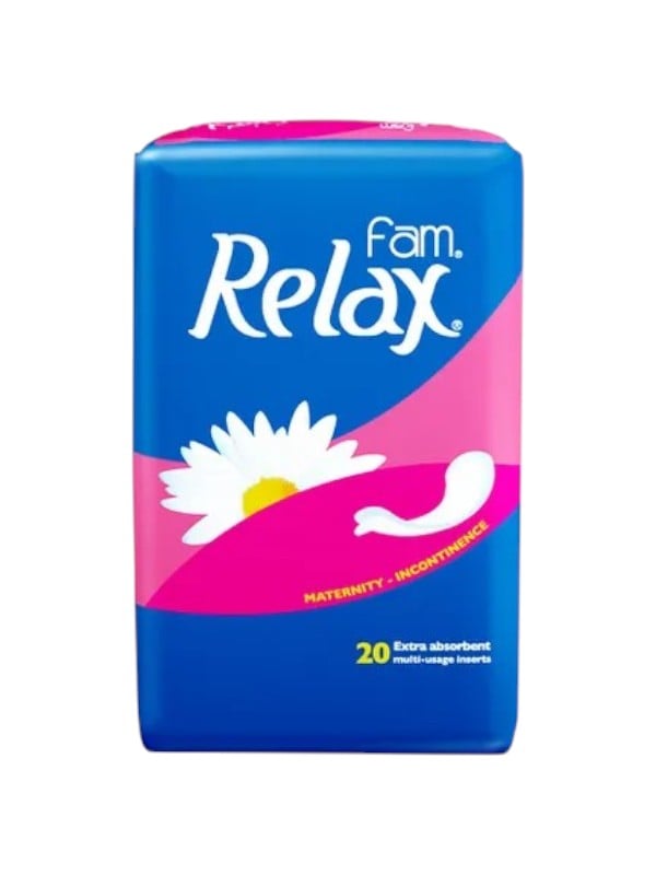 Fam Relax Ultra Absorbent Postpartum Pads Soft Fragrance-Free 20 Pads