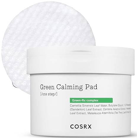 Cosrx One Step Green Hero Calming Face Pads, Green Tea Water, 70 Pads