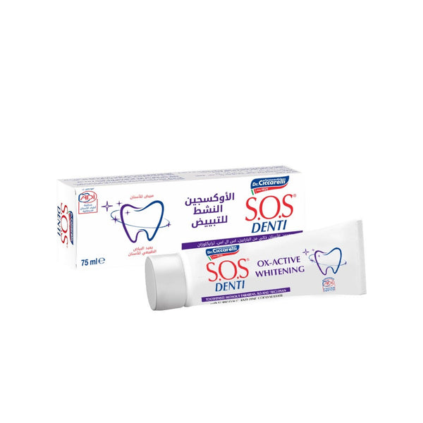 S.O.S Denti Toothpaste Active Oxygen Fluoride Zinc Brightening Care