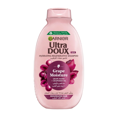Garnier Ultra Doux Grape Moisture Shampoo Hydrating Formula Dry Hair 400 ml