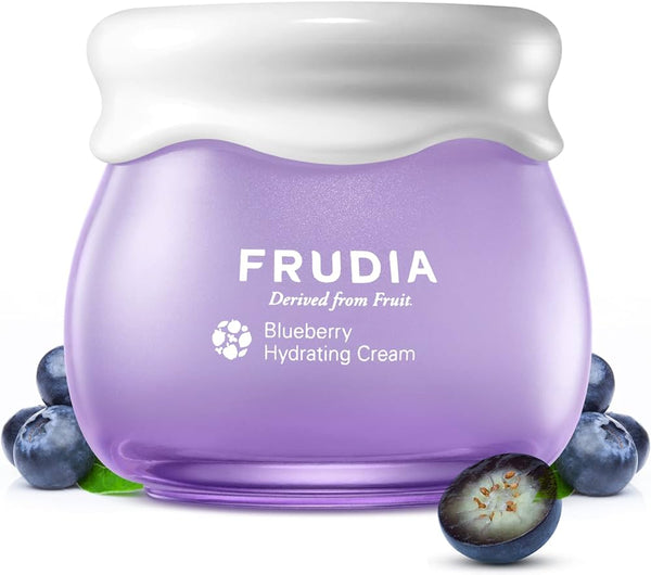 Frudia Blueberry Hydrating Cream, Vegan Panthenol, 48-Hour Moisture, 55g