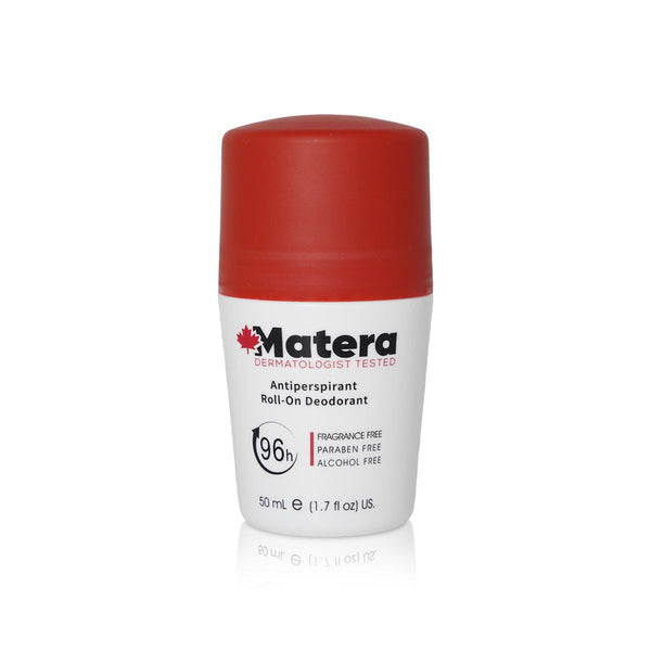 Matera Antiperspirant Roll-On Deodorant Clinical Strength Sweat Protection Fragrance-Free