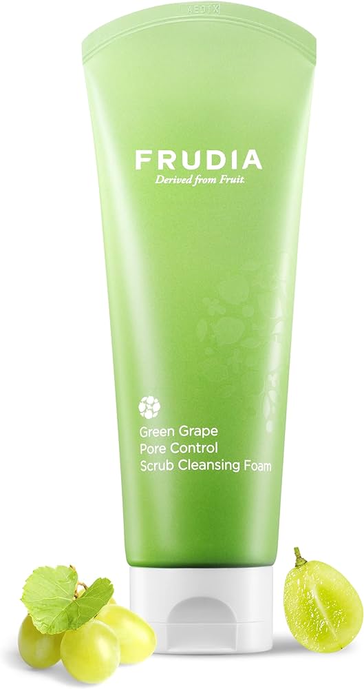 Frudia Green Grape Pore Control Scrub Cleansing Foam Exfoliating Face Wash 145ml