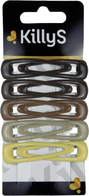 KillyS Snap Hair Clips Assorted Brown, Secure Snap Design, 10 Pieces