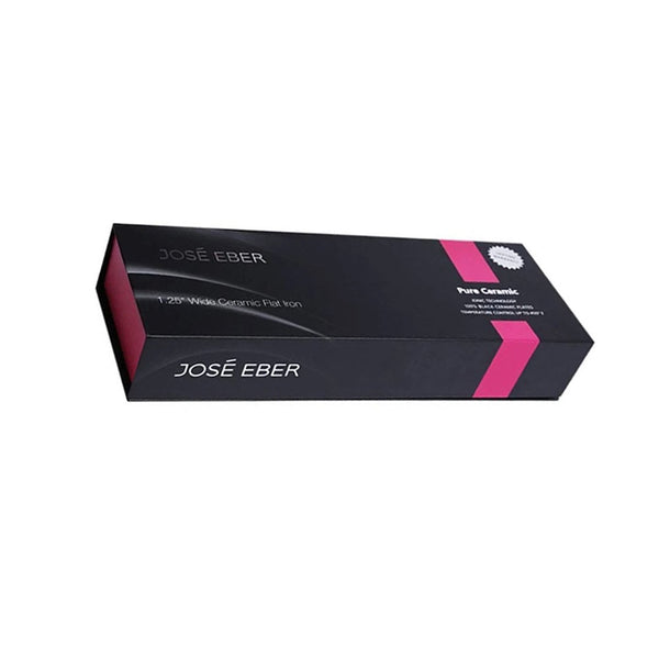 Jose Eber Ceramic Flat Iron 1.25 Inch Pink, 450F Heat, 360 Swivel Cord