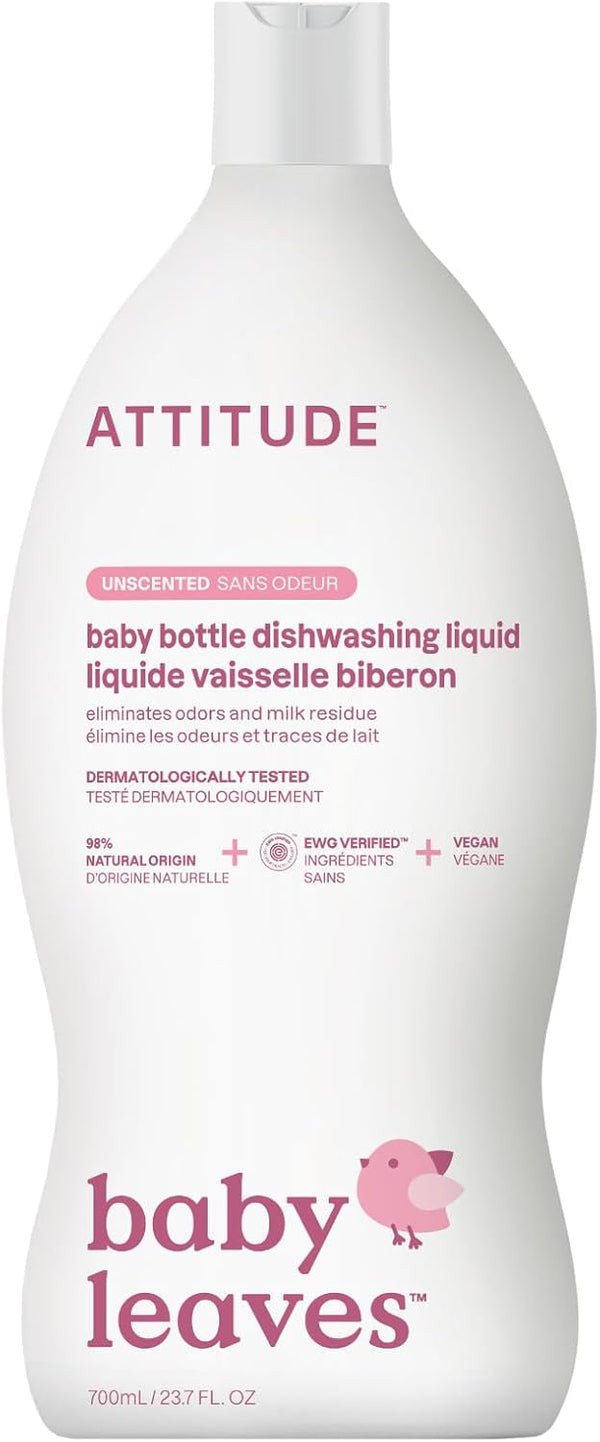 Attitude Baby Bottle & Dishwashing Liquid Unscented 700ml