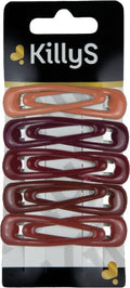 KillyS Hair Snap Clips Smooth Finish Shades of Red 10 Pieces