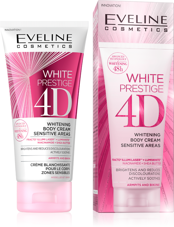 Eveline White Prestige 4D Sensitive Area Cream Brightening Even Tone 100ml