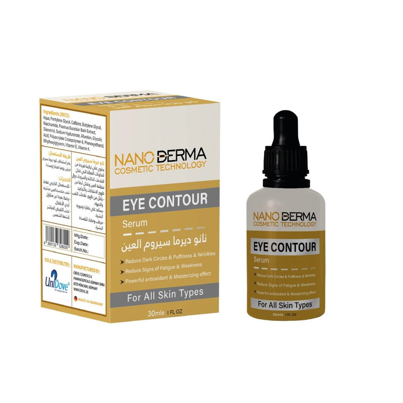 Nano Derma Eye Contour Serum Lightweight Hydrating Caffeine Niacinamide 30 ml