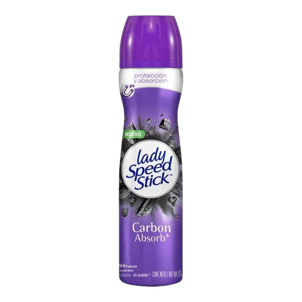 Lady Speed Stick Carbon Absorbing Spray Deodorant Refreshing Scent 150 ml