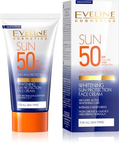 Eveline Sun Protection Face Cream SPF 50 Broad-Spectrum UV Protection All Skin Types 50 ml