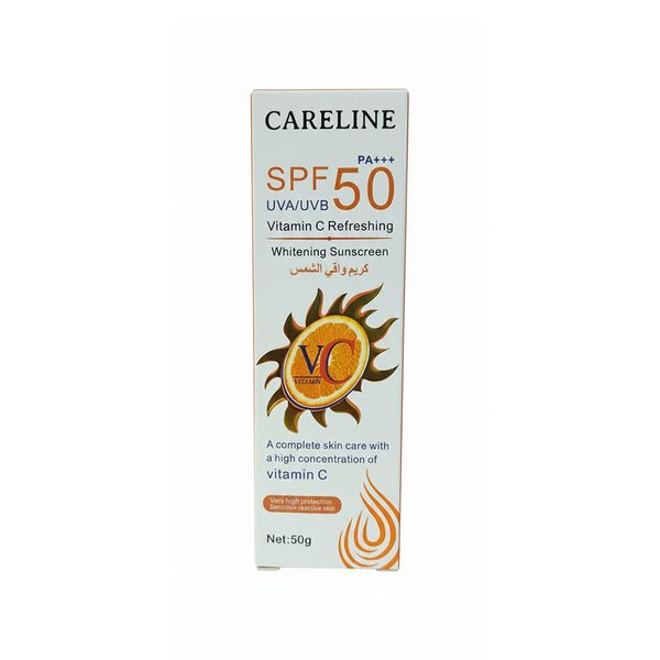 Careline Vitamin C Refreshing Whitening Sunscreen Cream SPF 50, 50 g