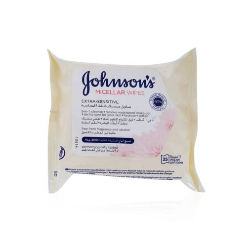 Johnson's Micellar Makeup Remover Wipes Micellar Water All Skin Types 25 Wipes