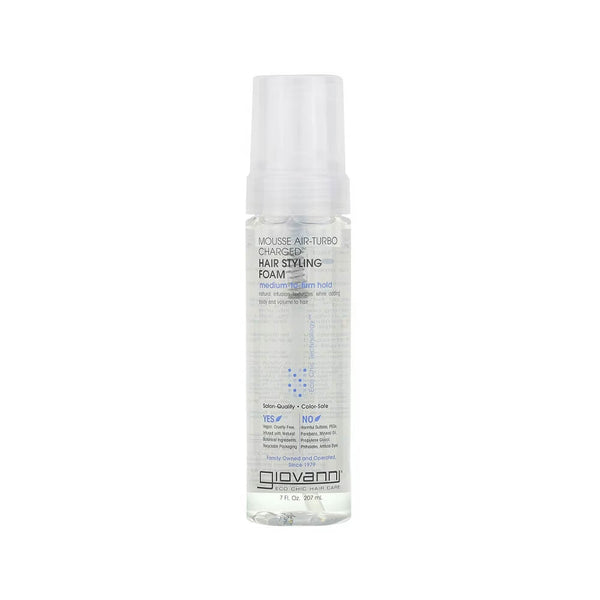 Giovanni Air-Turbo Charged Styling Mousse Foam, Botanical Extracts, 207 ml