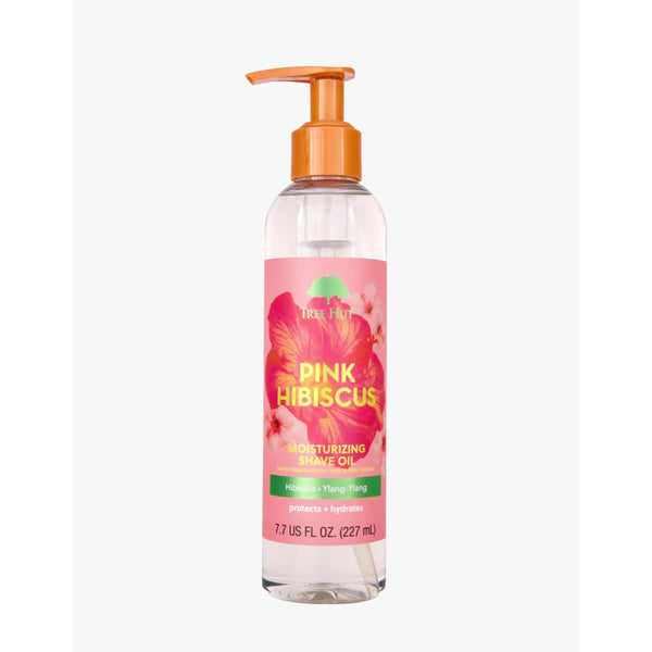 Tree Hut Pink Hibiscus Moisturizing Shave Oil Gel-to-Oil Formula Hibiscus and Ylang-Ylang 7.7 fl oz