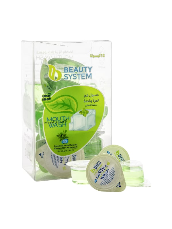 Beauty System Mouthwash Capsules Refreshing Mint Sugar-Free Alcohol-Free 13 ml x 12