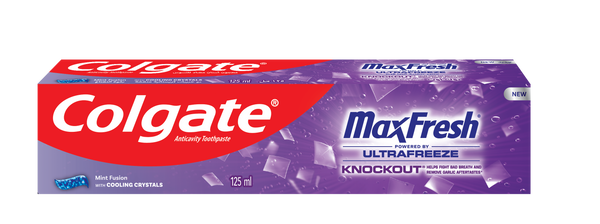 Colgate Max Fresh Knockout Toothpaste Cooling Crystals Mint Fusion 125 ml