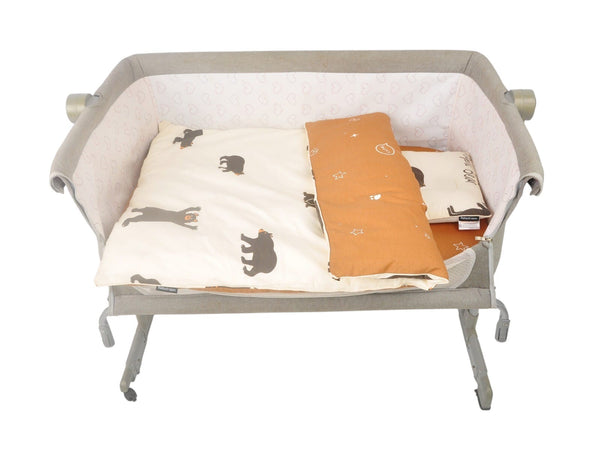 Baby Dream Papa Bear Crib Bedding Set, 3-Piece Baby Quilt Pillow Mattress Cover