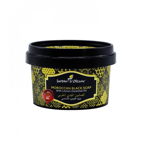 Jardin d'Oleane Moroccan Black Soap Lemon Essential Oil 250 g