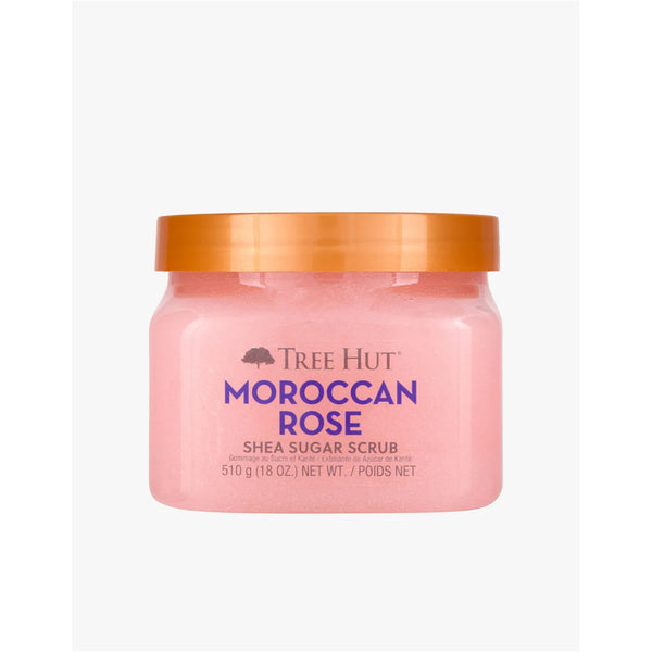 Tree Hut Moroccan Rose Shea Sugar Scrub Creamy Exfoliating Scrub Argan Oil Rosehip Oil 510 g