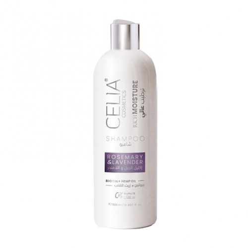 Celia Rich Moisture Shampoo Rosemary and Lavender Moisturizing Formula 500 ml