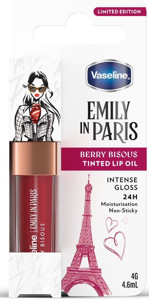 Vaseline Emily in Paris Tinted Lip Oil High-Gloss Berry Bisous 4 g