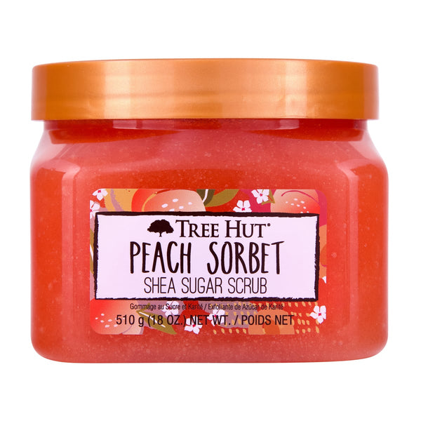 Tree Hut Peach Sorbet Shea Sugar Scrub Creamy Exfoliating Body Scrub 510 g