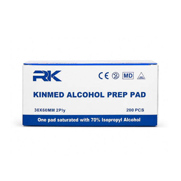 RK Kinmed Alcohol Prep Pads 70% Isopropyl Alcohol Individually Wrapped 200 Count