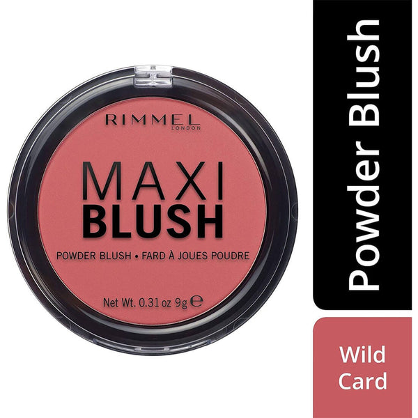 Rimmel Maxi Blush Powder Blusher Micro-Fine Buildable Formula 003 Wild Card Pink
