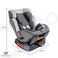Moon Moses Basket Carrycot with Shading Shed, Protective Zip Lid and Sun Hood, Grey