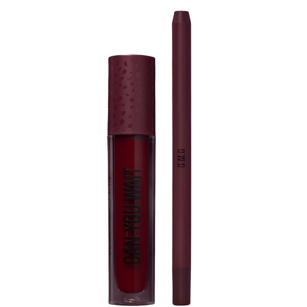 Beauty Creations Lip Pencil and Liquid Lipstick Duo Can You Wait Merlot Matte Finish