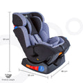 Moon Sumo Convertible Car Seat, Rear- and Forward-Facing, Violet/Black