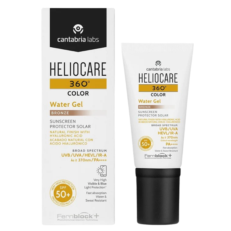 Heliocare 360 Color Water Gel Bronze Tinted Sunscreen SPF50+ Hyaluronic Acid 50ml