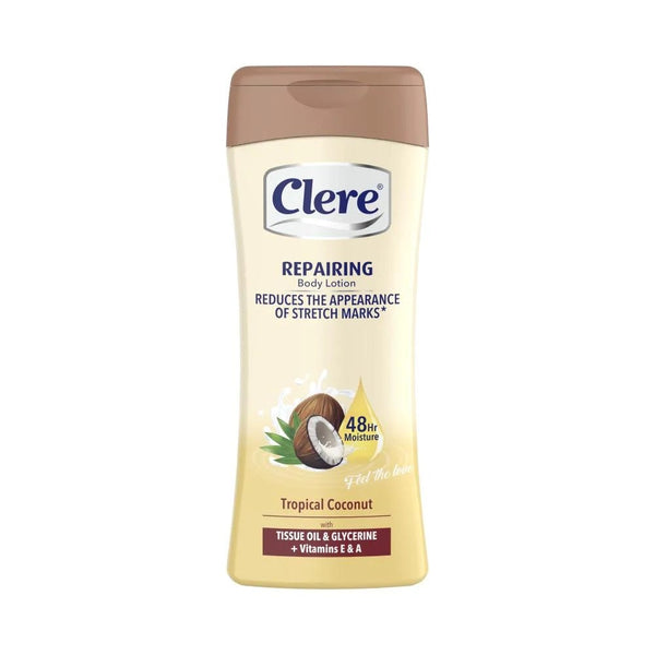 Clere Body Lotion Coconut Lightweight Fast-Absorbing Moisturizer 400 ml