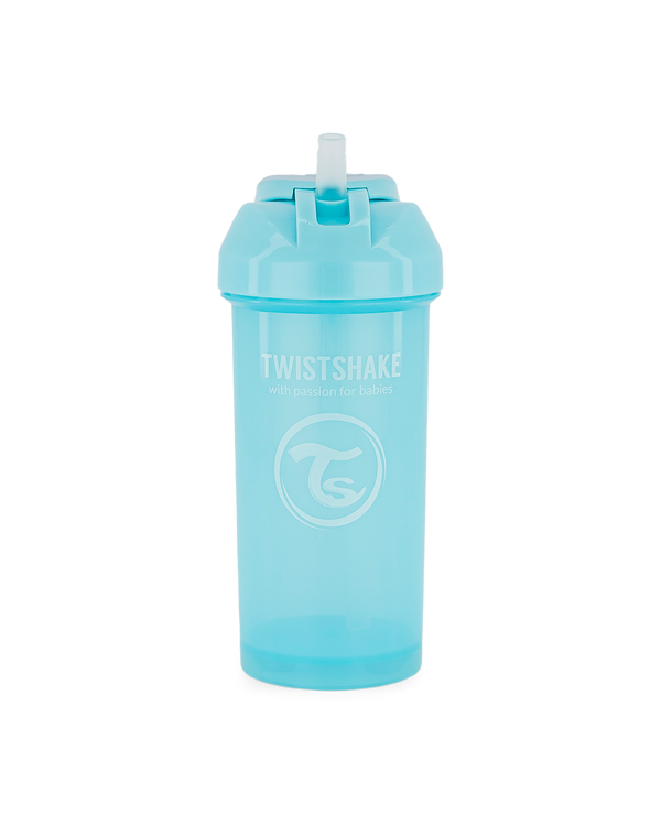 Twistshake Straw Cup Pastel Blue Spill-Free Pulling-Lid Baby Cup
