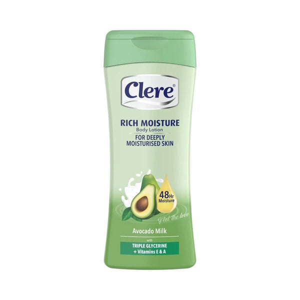 Clere Body Lotion Avocado & Milk Moisturizing Lotion Triple Glycerine 400 ml