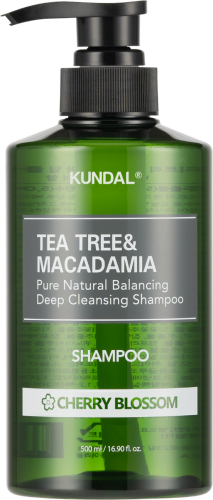 Kundal Tea Tree Macadamia Deep Cleansing Shampoo Cherry Blossom 500ml