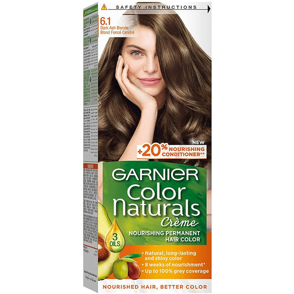Garnier Hair Color Naturals Permanent Hair Dye Nourishing Formula 6.1 Dark Blonde 110 ml