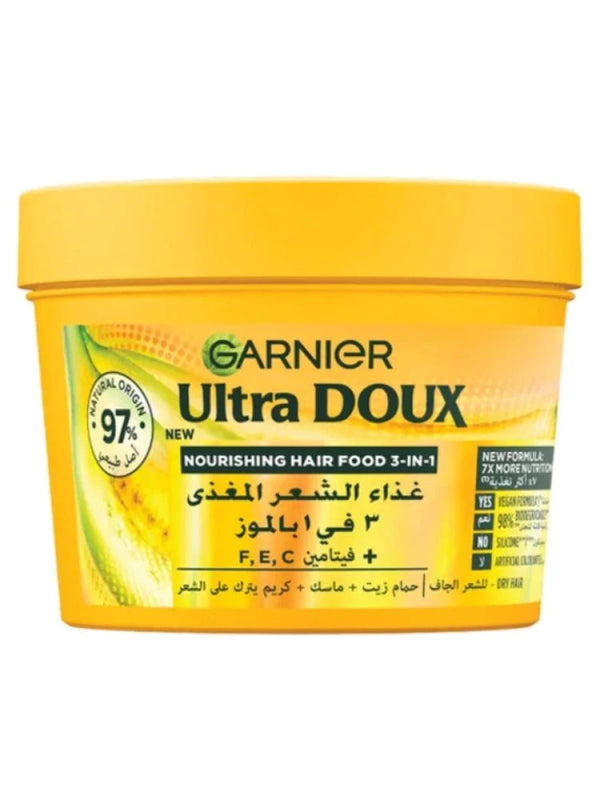 GARNIER Ultra Doux Nourishing Banana 3-in-1 Hair Food for Dry Hair 390ml