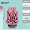 Moon Rover 360 Rotating Convertible Baby Car Seat, ISOFIX, Reclining, Pink
