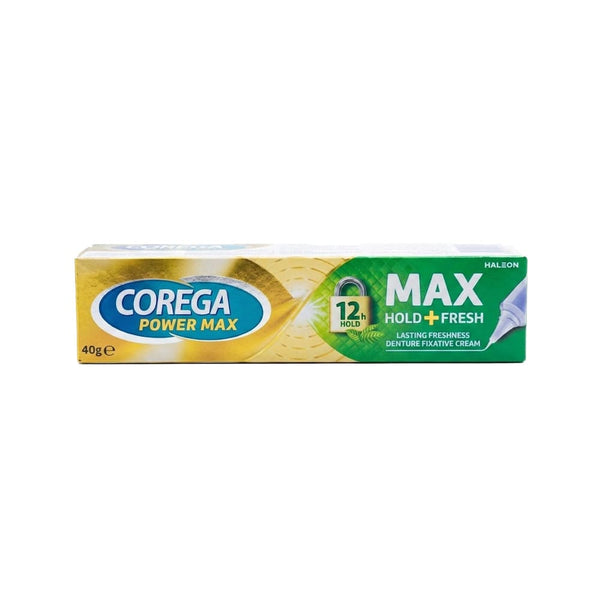 Corega PowerMax Denture Fixative Cream Strong Hold Freshness 40g