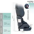 MOON Tolo Group 1-2-3 Convertible Car Seat, 5-Point Harness, Black, 9-36 kg