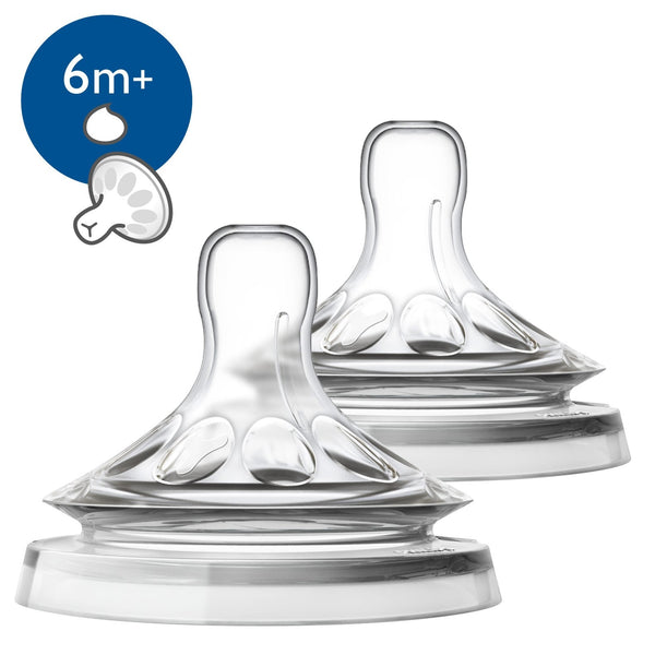 Philips Avent Natural Feeding Teats Thick Feed Slow Flow 2 Pieces