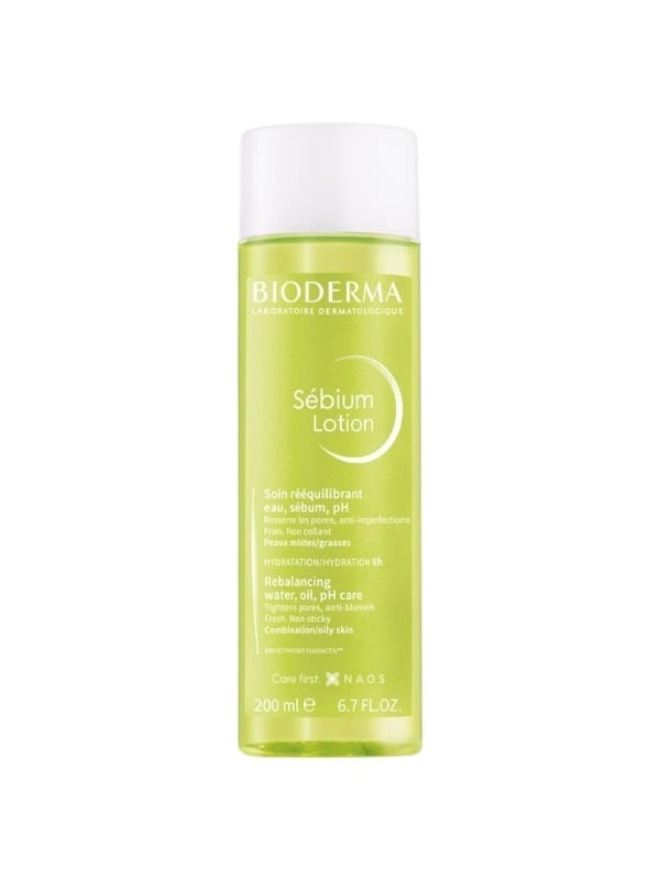 Bioderma Sebium Hydrating Rebalancing Lotion, Glycerin Zinc Vitamin B6, Combination Oily Skin, 200 ml