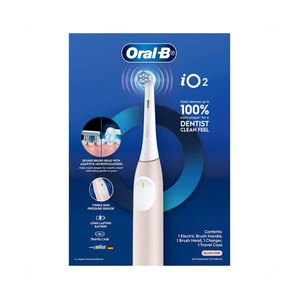 Oral-B iO2 Electric Toothbrush Round Brush Head Pink