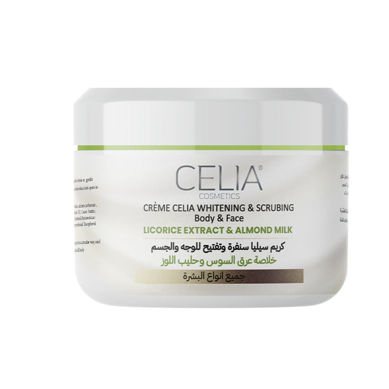 Celia Face and Body Scrub with Licorice Extract and Almond Milk